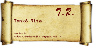 Tankó Rita névjegykártya